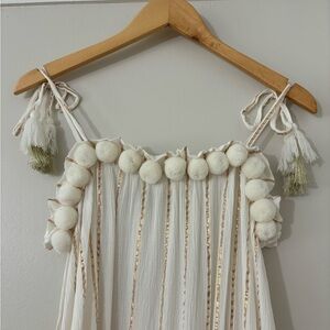 Gianni Bini Cream and Gold Maxi Dress